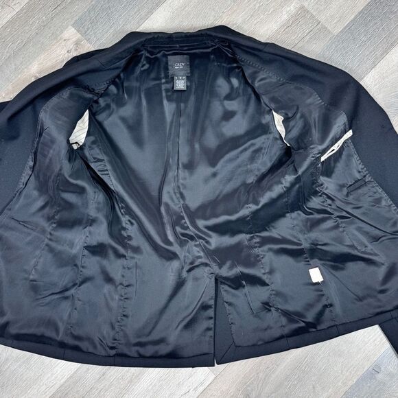 J. Crew Wool Classic Blazer Jacket Black 8 Single Breasted Office Career - Picture 10 of 15